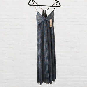 forte_forte Lurex Pliss' Tulle Slip Dress